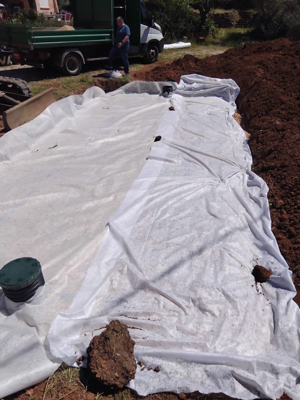 Installation d’un système d’assainissement Tricel Novo FR9/5000G à Carnoules (83)