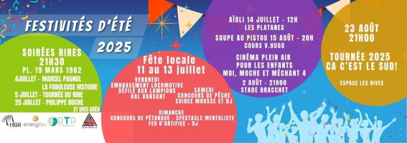 Entreprise actrice de sa ville: RTP- Réseau Terrassement Paysage Mécène des Festivités Estivales 2025 de la Ville de Carnoules